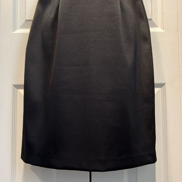 Hugo‎ Buscati Black Satin A line Dress Size 8 - Picture 5 of 11